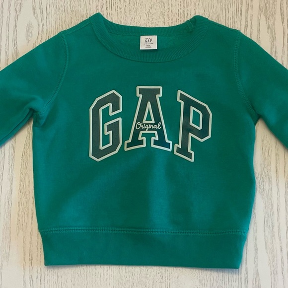 Baby Gap Green Logo Pullover Sweatshirt. Sz 6-12mos - Picture 1 of 2